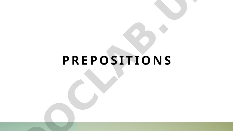 Prepositions in English Grammar