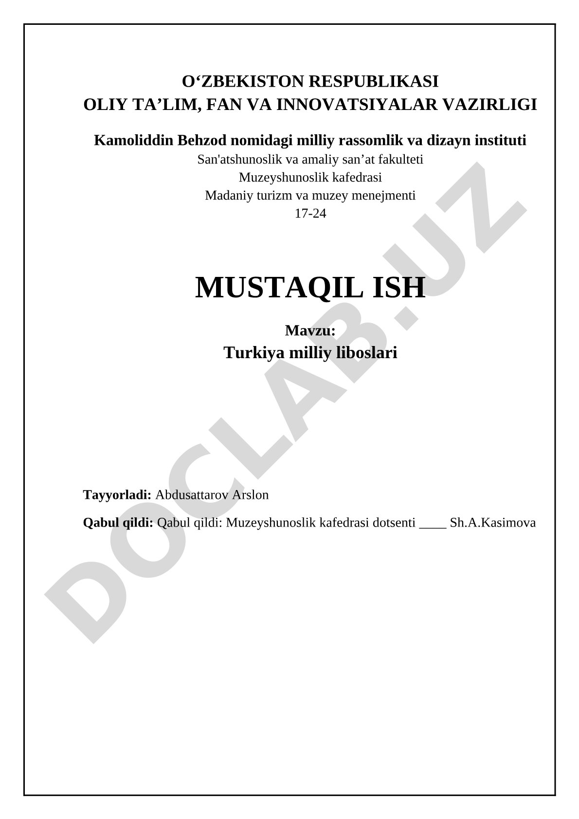 Turkiya milliy liboslari