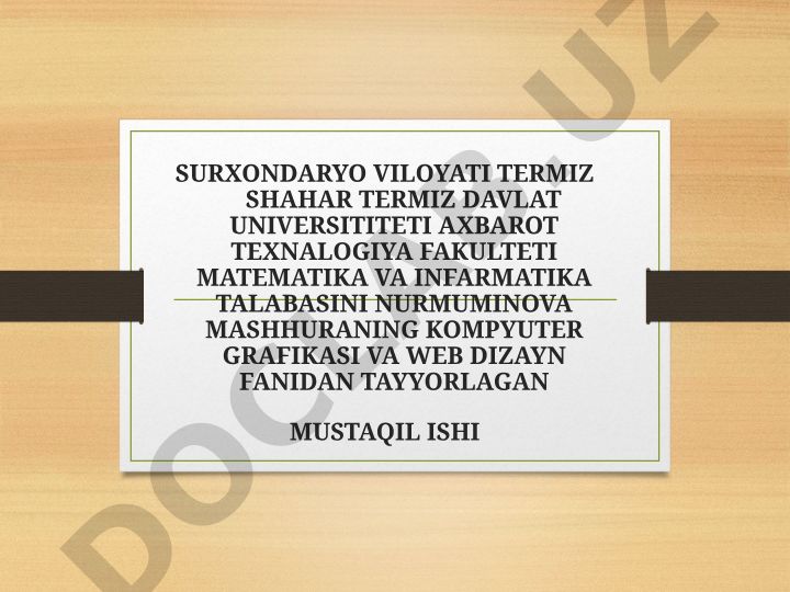 CorelDraw dasturida shape dasturi bilan ishlash