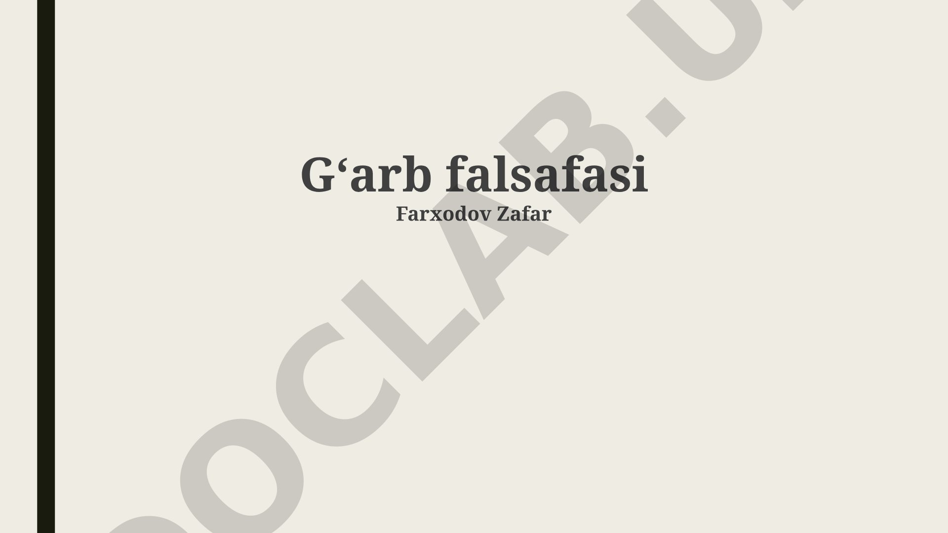 Gʻarb falsafasi