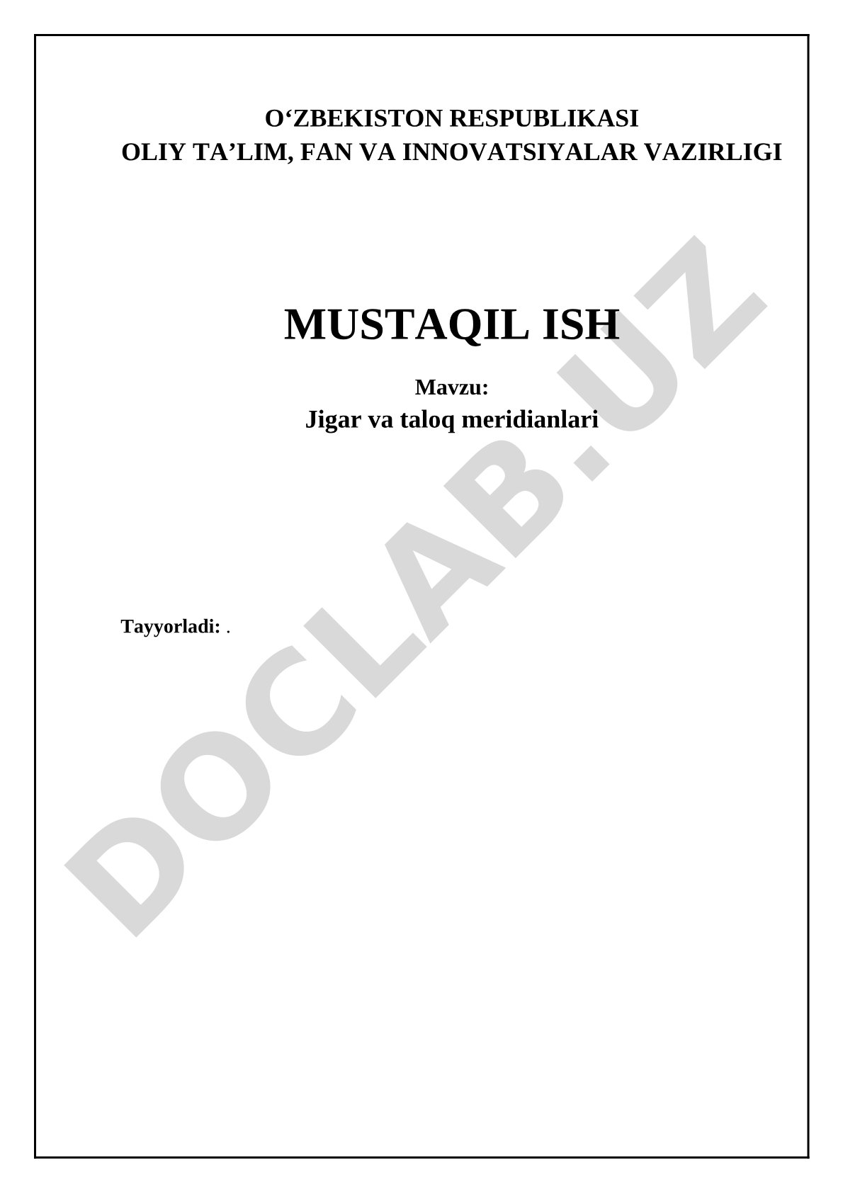 Jigar va taloq meridianlari