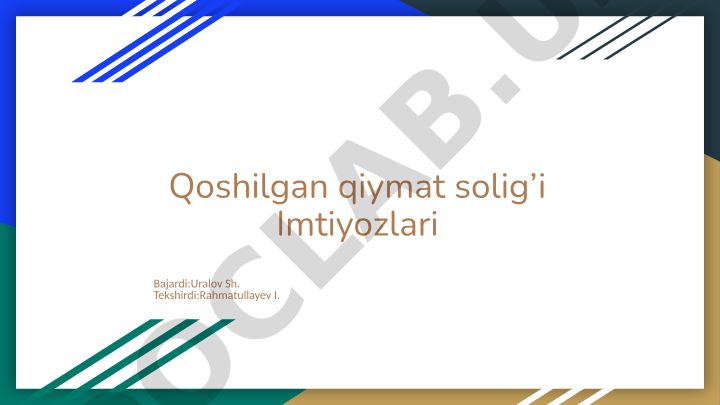 Qo'shilgan qiymat solig'i imtiyozlari va 2023-yildagi o'zgarishlar