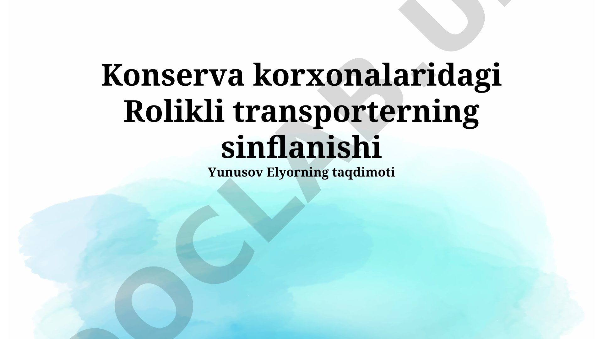 Konserva korxonalaridagi Rolikli transporterning sinflanishi