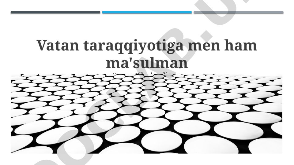 Vatan taraqqiyotiga shaxsiy hissa va milliy manfaatlar