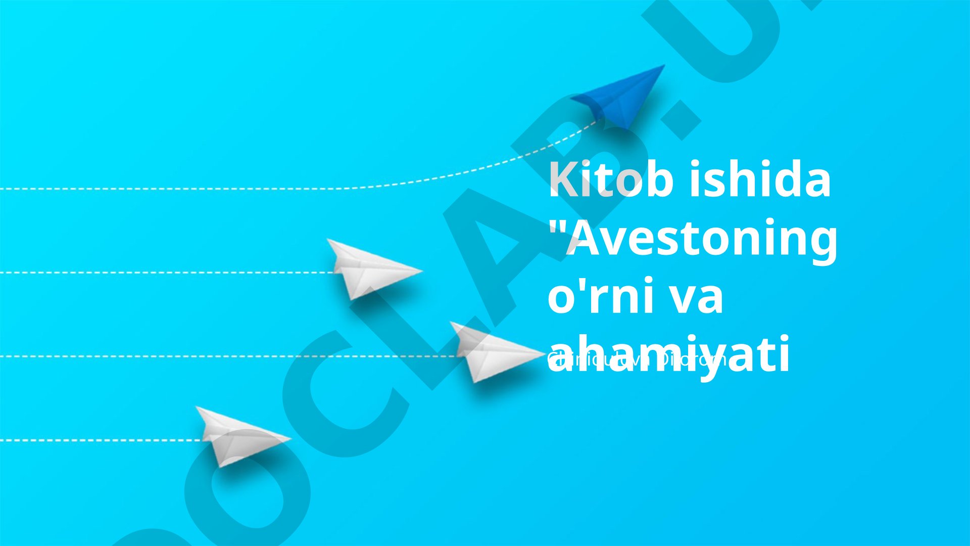 Avestoning o'rni va ahamiyati