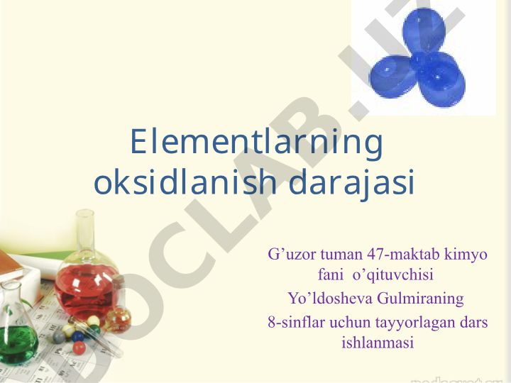 Elementlarning oksidlanish darajasi