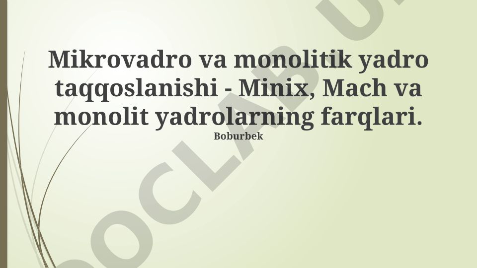 Mikrovadro va monolitik yadro taqqoslanishi