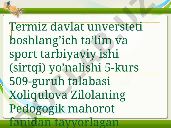 O'qituvchining ta'lim jarayoniga qo'yiladigan asosiy ta'lablar va o'z ijodiy kayfiyatini boshqarishi