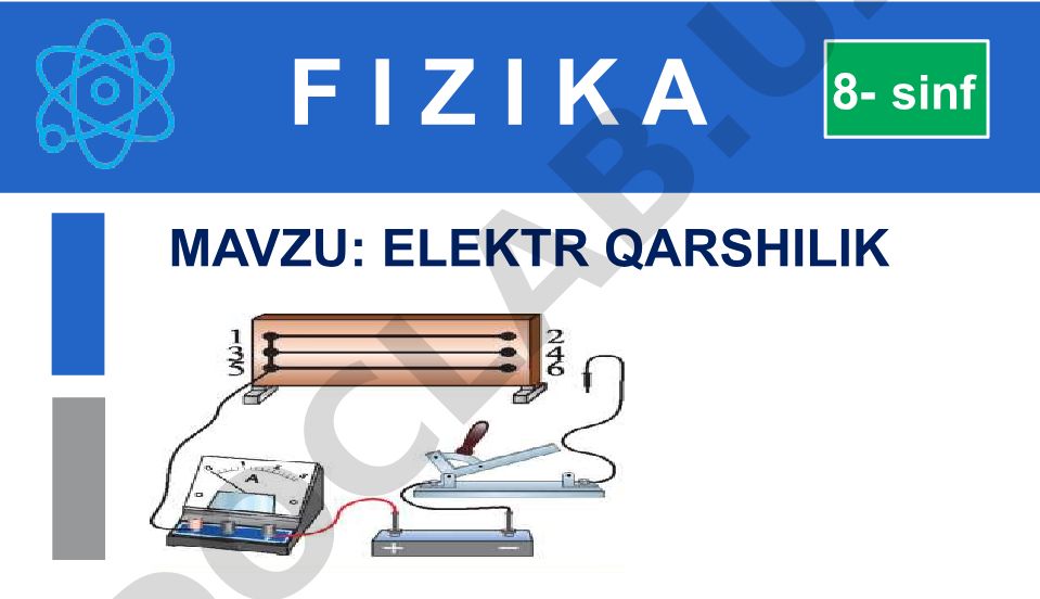 Elektr qarshilik haqida tushuncha