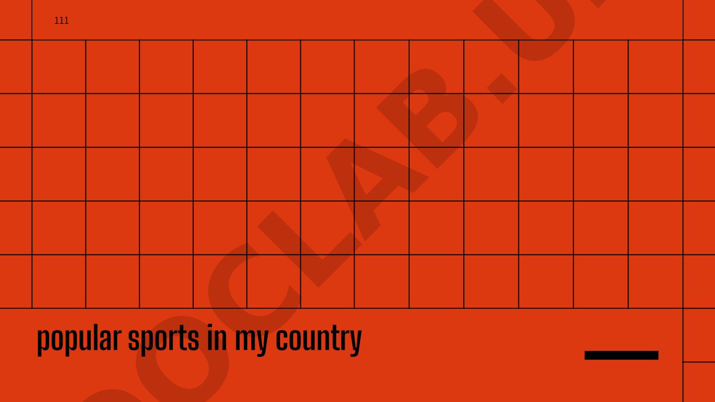 Popular sports in my country