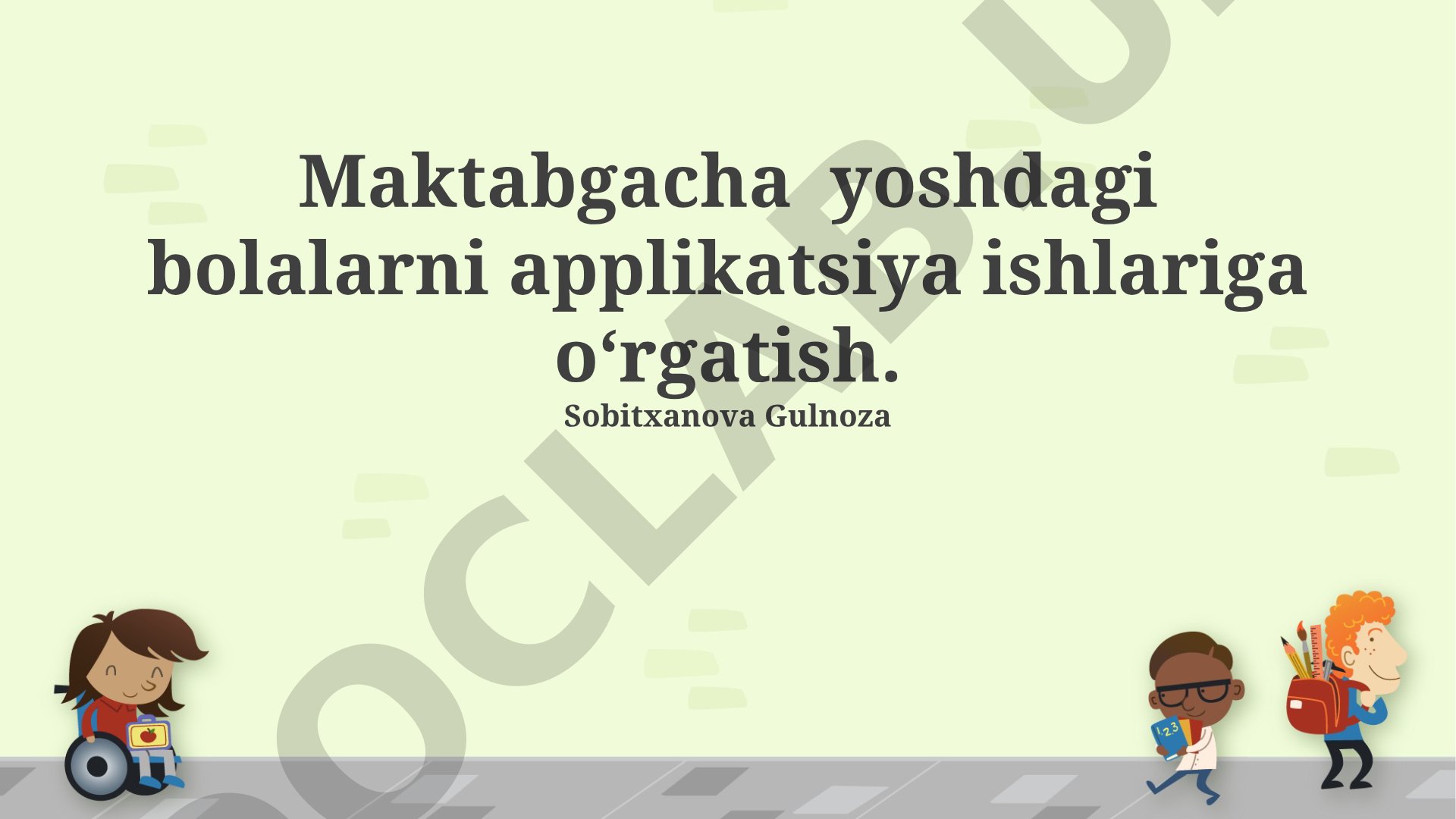 Maktabgacha yoshdagi bolalarni applikatsiya ishlariga o‘rgatish
