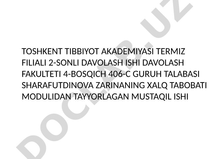 Xalq tabobatining zamonaviy tibbiyot tizimida tutgan maqomi va roli