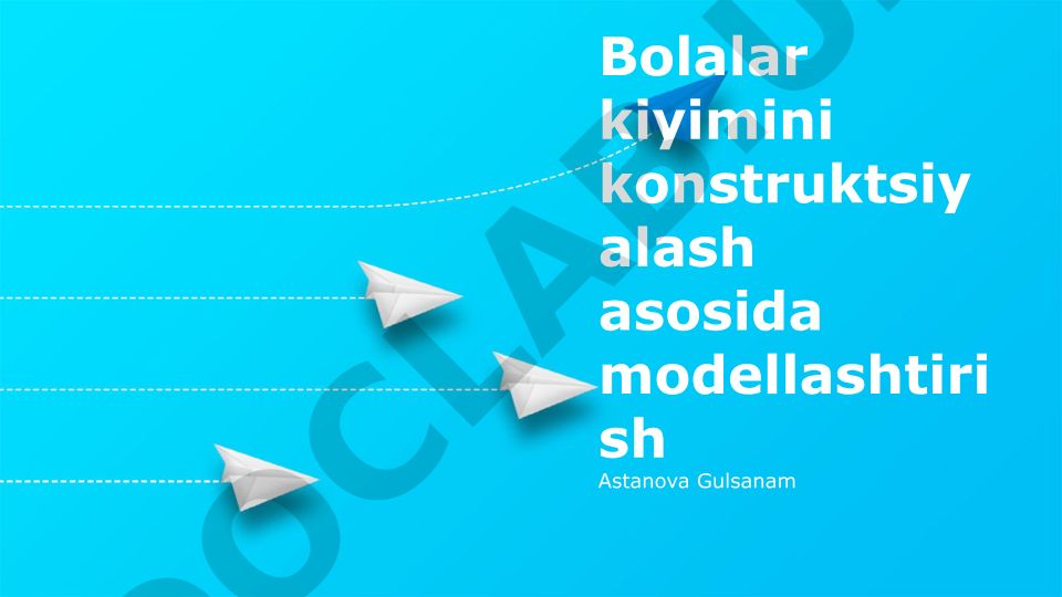 Bolalar kiyimini konstruktsiyalash asosida modellashtirish