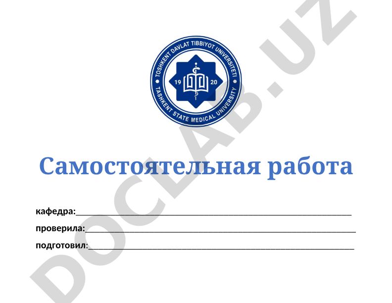 Самостоятельная работа кафедры