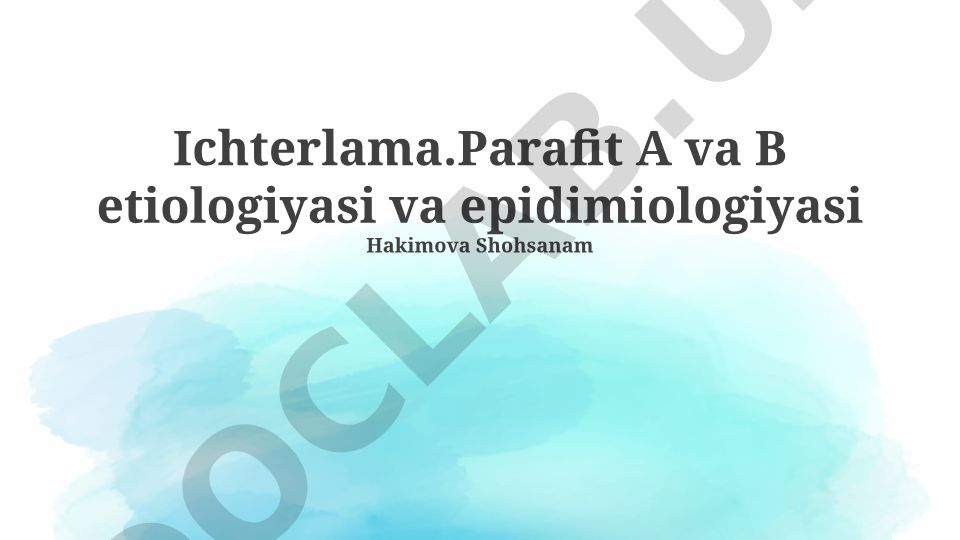 Ixterlama, Parafit A va B kasalliklarining etiologiyasi va epidemiologiyasi