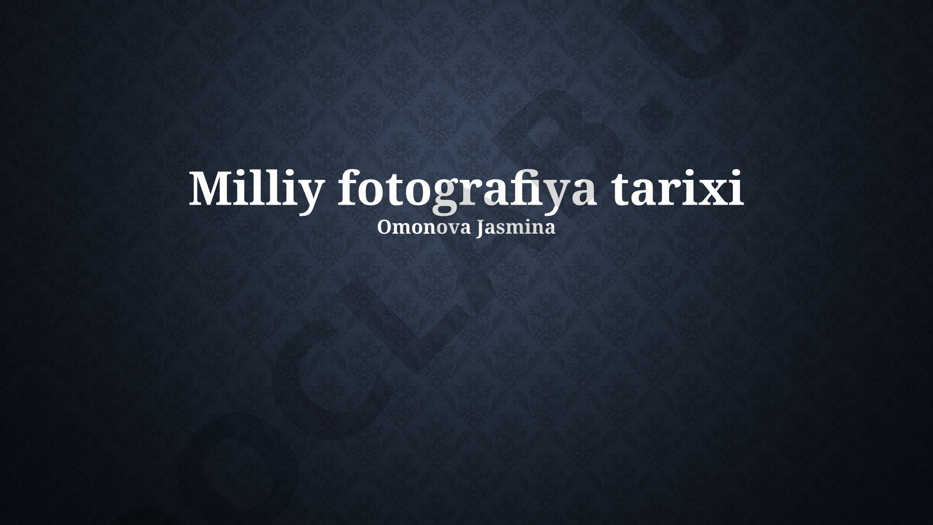 Milliy fotografiya tarixi