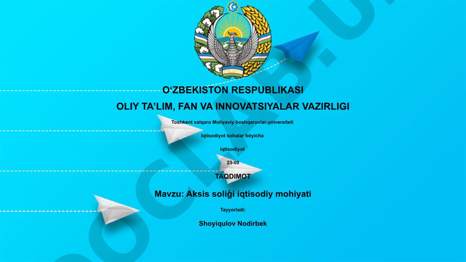 Aksiz solig'i iqtisodiy mohiyati
