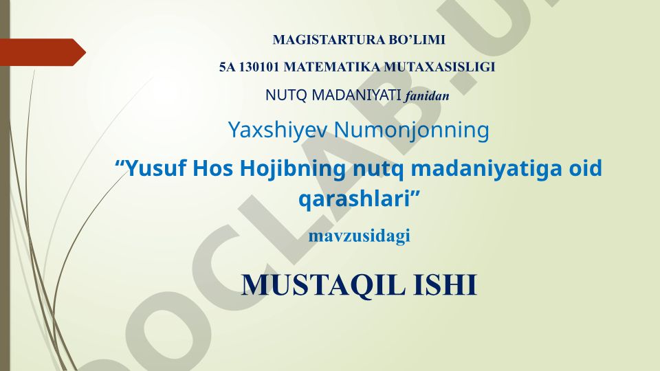 Yusuf Hos Hojibning nutq madaniyatiga oid qarashlari