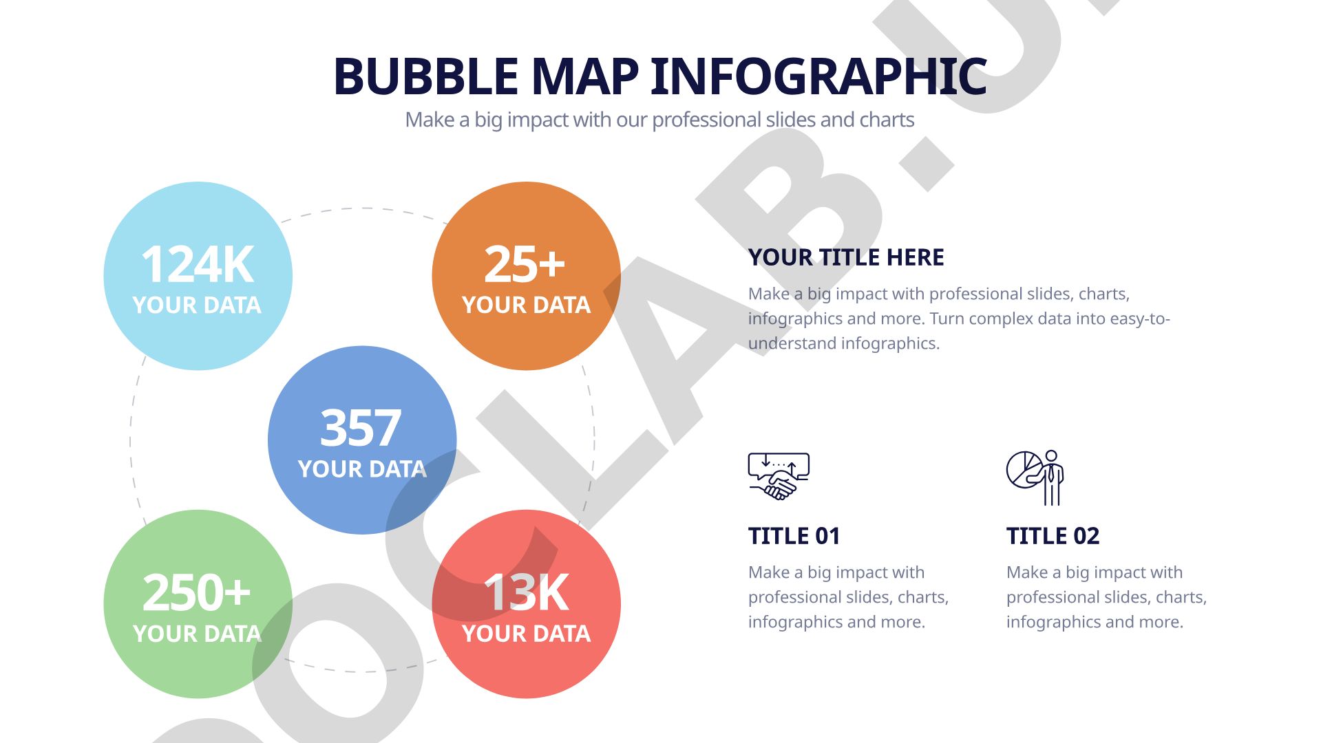 Professional slides and charts for data visualization