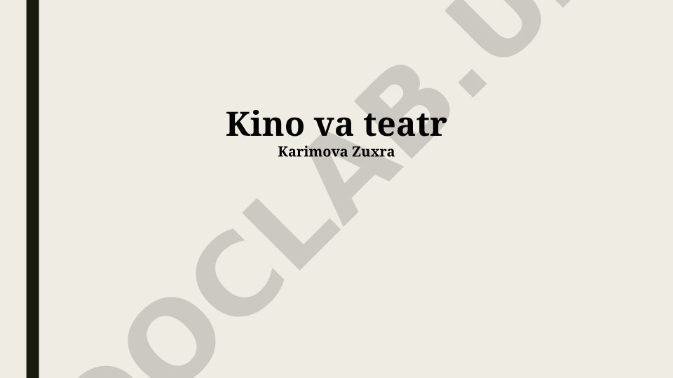 Kino va teatr: Tarix, farqlar va o'xshashliklar