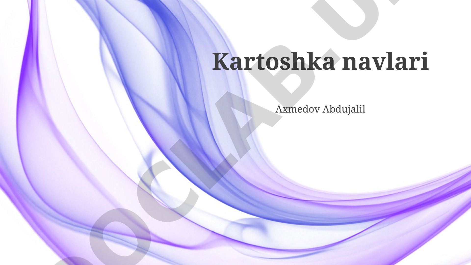 Kartoshka navlari