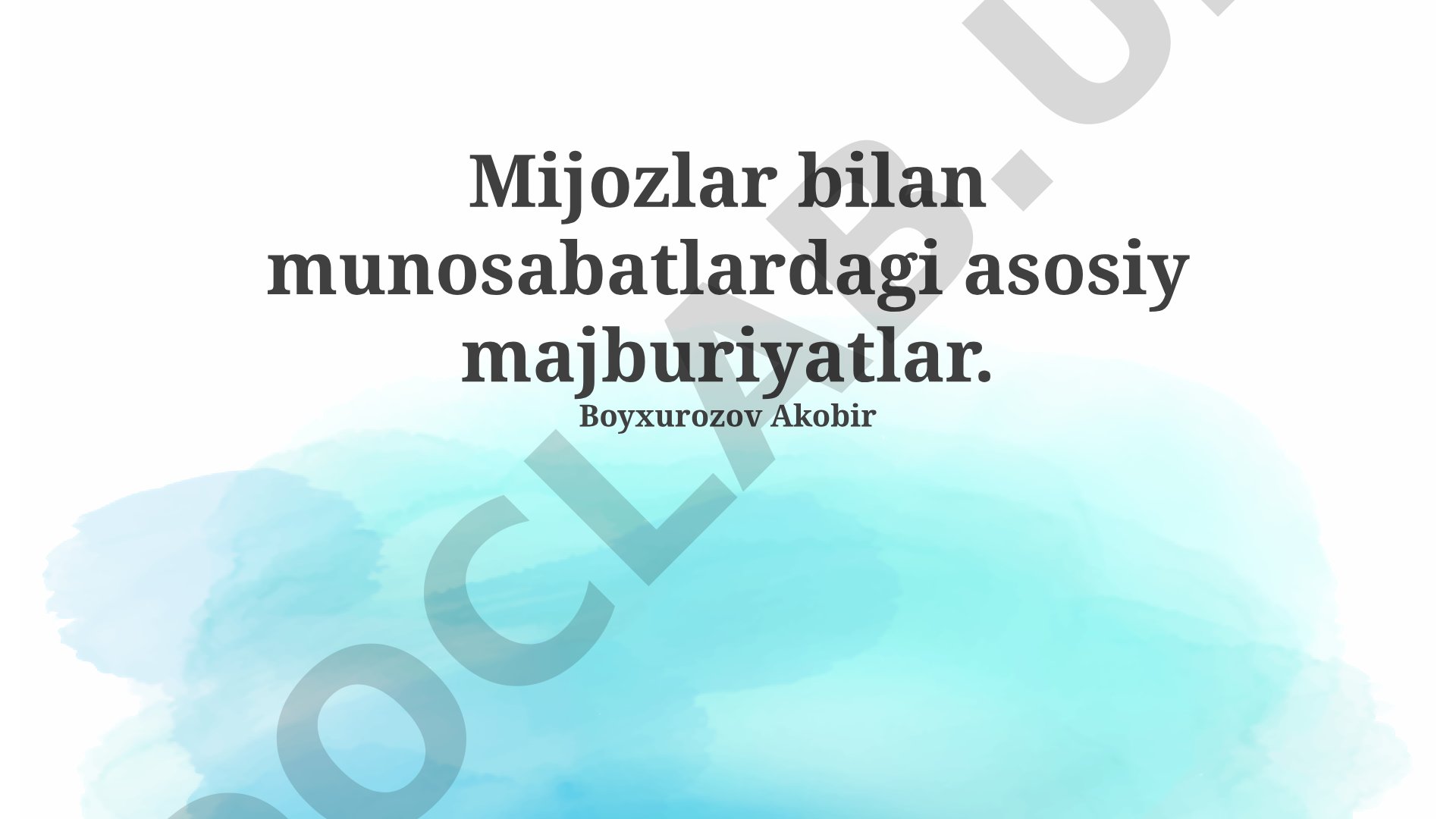 Mijozlar bilan munosabatlardagi asosiy majburiyatlar