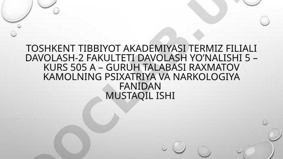 Tabiy ofat va falokat natijasida ruhiy buzilishlar