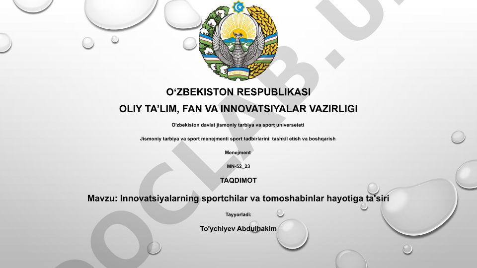 Innovatsiyalarning sportchilar va tomoshabinlar hayotiga ta'siri