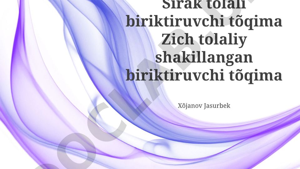 Bo'sh va zich biriktiruvchi to'qimalarning tuzilishi va klinik ahamiyati