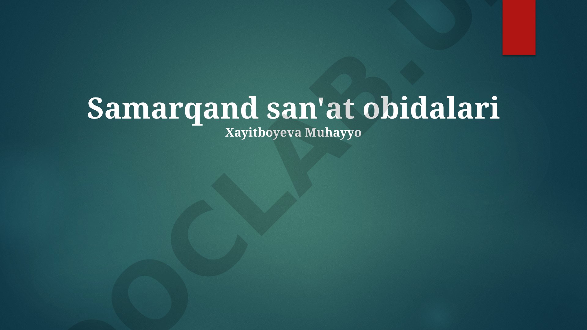 Samarqand san'at obidalari