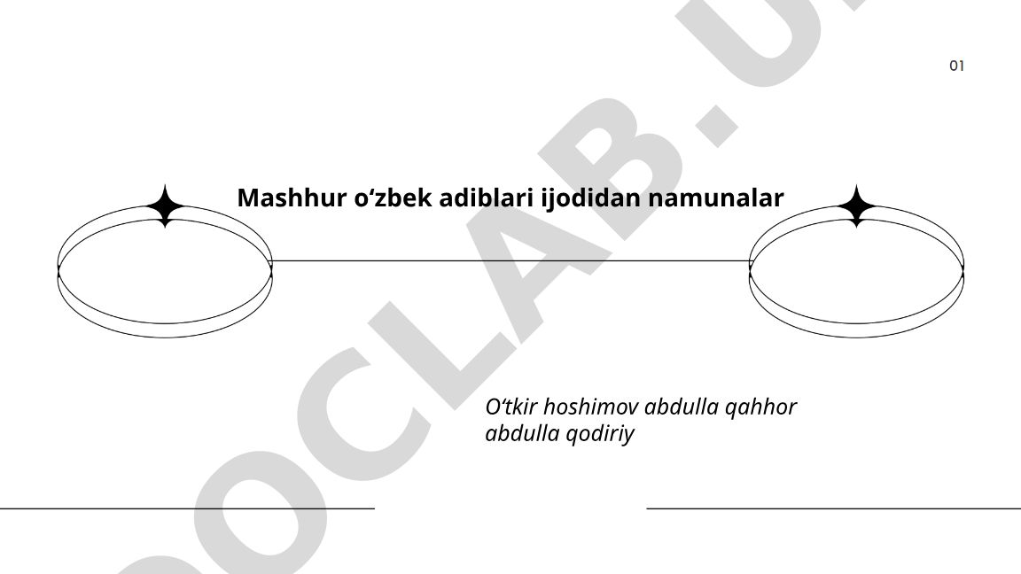Mashhur oʻzbek adiblari ijodidan namunalar