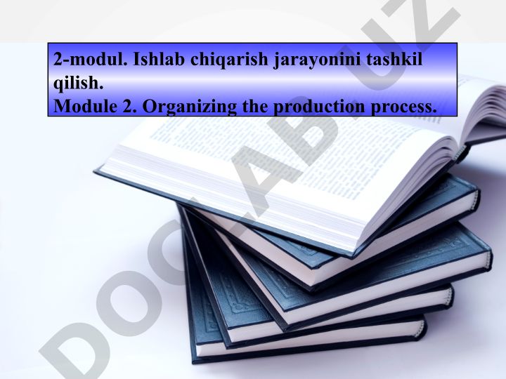 Ishlab chiqarish jarayonini tashkil qilish