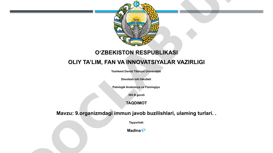 Organizmdagi immun javob buzilishlari, ularning turlari