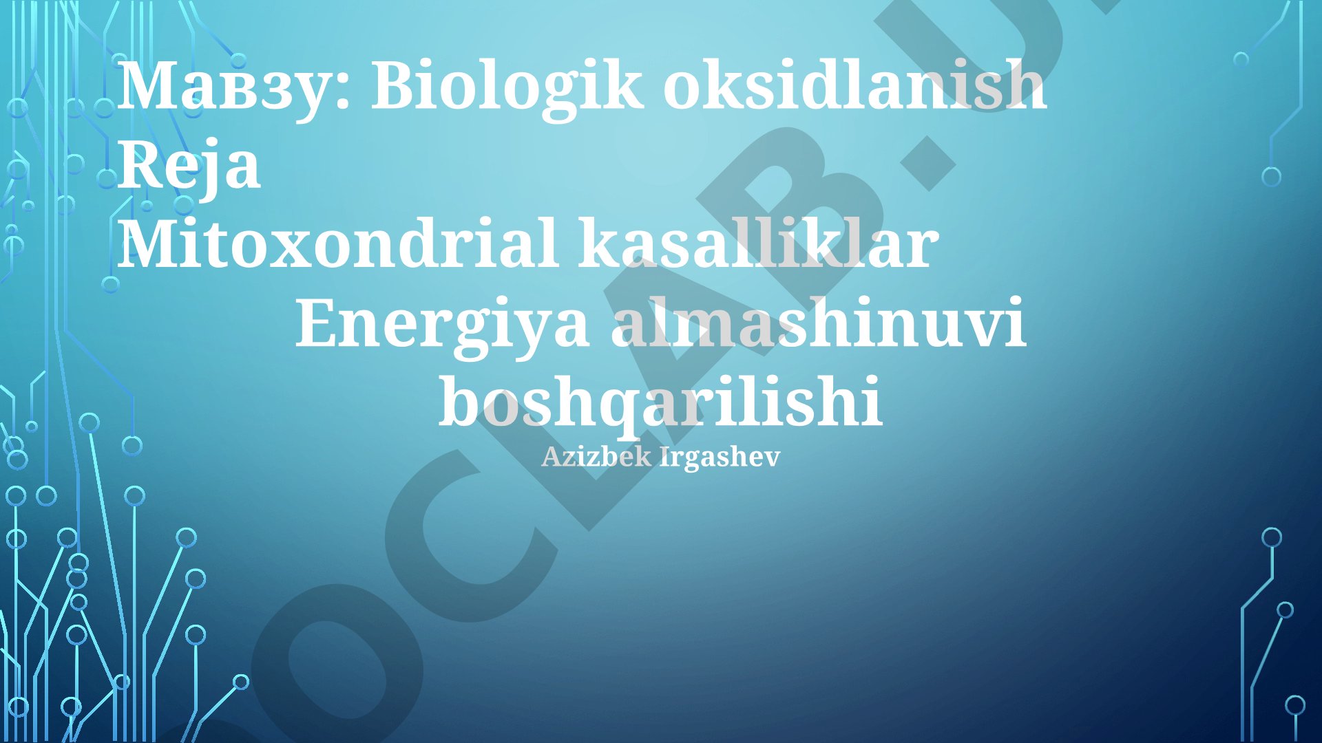 Biologik oksidlanish