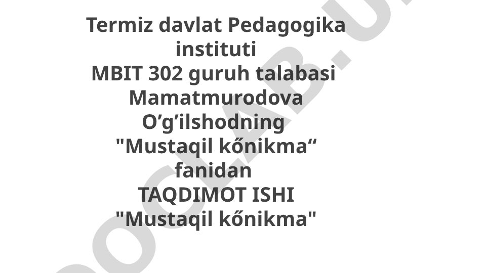 Mustaqil kőnikma fanidan stress bilan kurashish