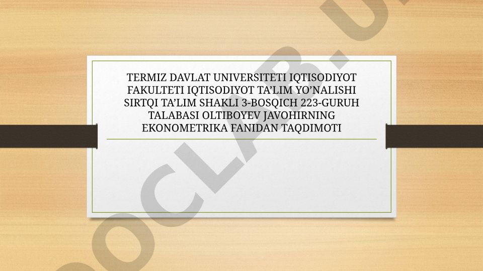 Markaziy bank foiz stavkasi o'zgarishining investitsiyalarga ta'siri