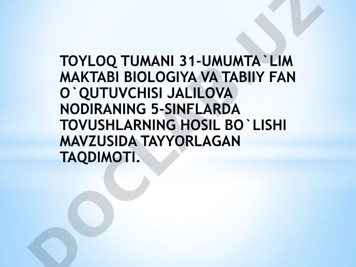 Tovushning hosil bo'lishi