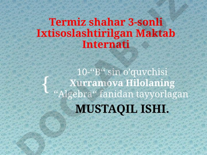 Havoning nisbiy namligini aniqlash
