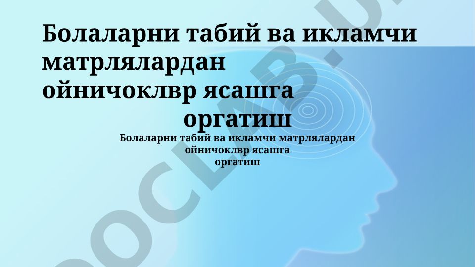 Tabiiy va qayta ishlangan materiallardan o'yinchoqlar yasash