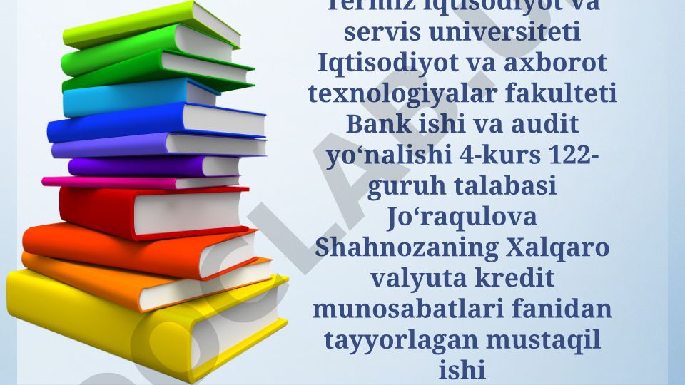 Banklararo pul bozorlari: tushunchalar, funktsiyalar va tahlil