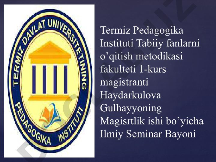 Biologiya darslarida hashoralar mavzusini o'tishda kreativ usullardan foydalanishni asoslash