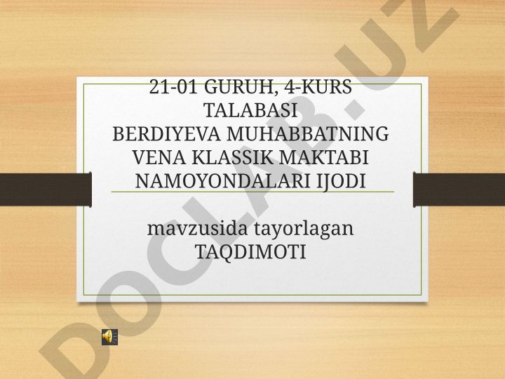 Vena klassik maktabi namoyondalari ijodi