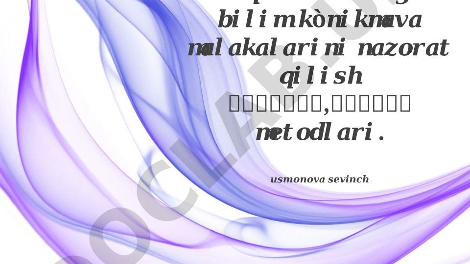 Iqtidorli bolalarning kognitiv qobiliyatlarini nazorat qilish