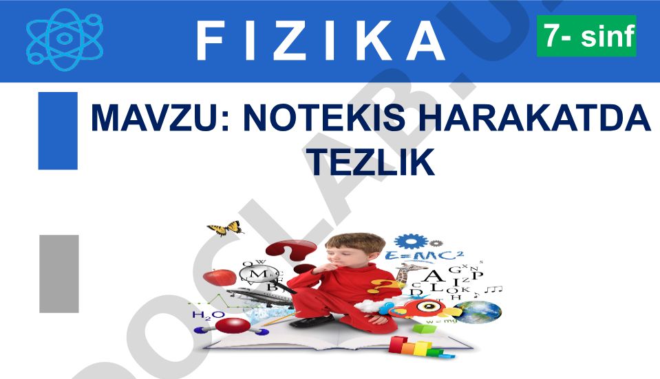 Notekis harakatda tezlik va yo'l formulalari