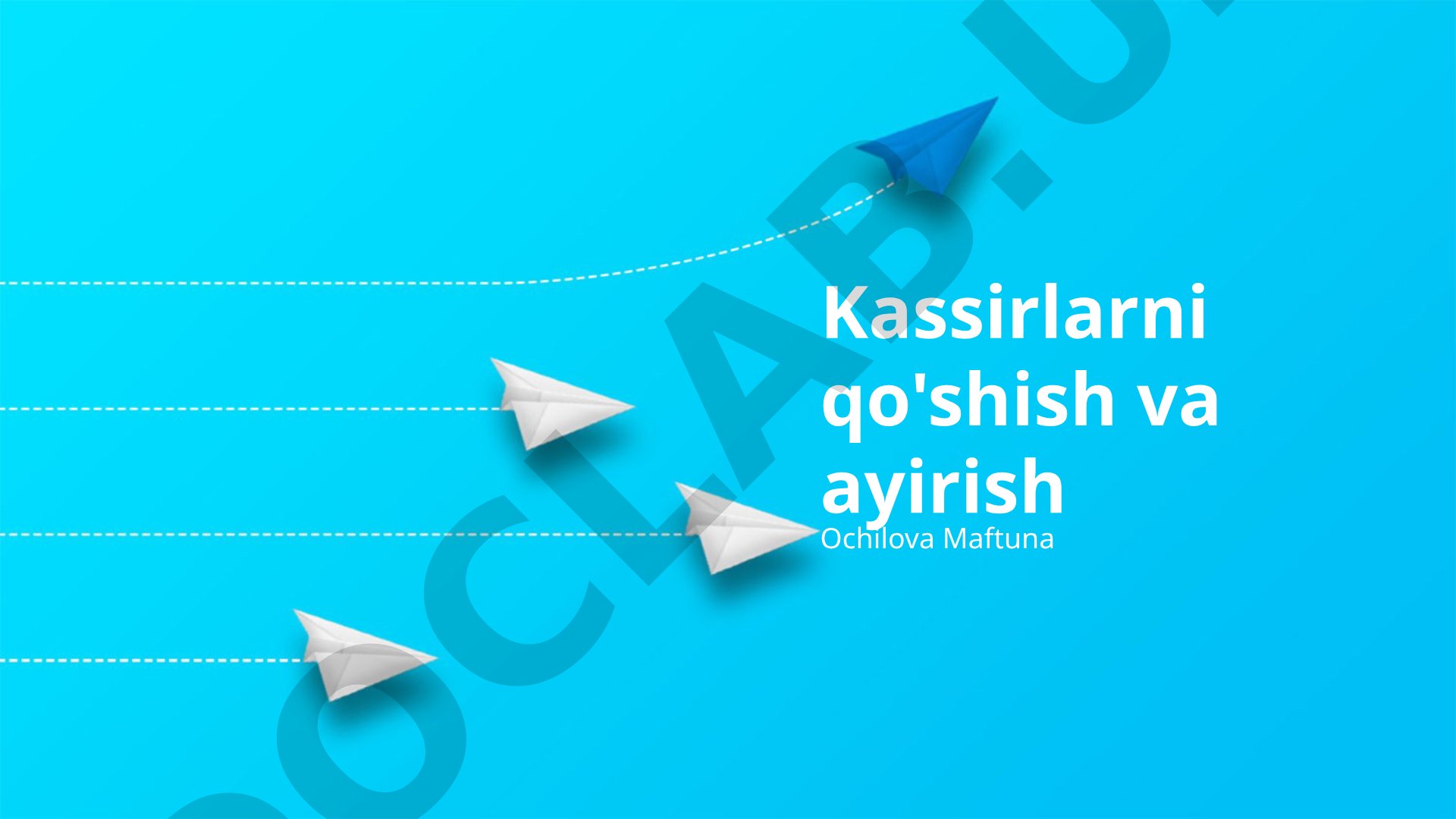 Kassa xodimlarini qo'shish va ayirish