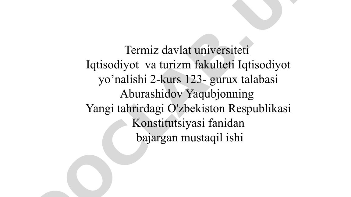 Konstitutsiyaviy Islohotlar: Mazmun va Ahamiyati