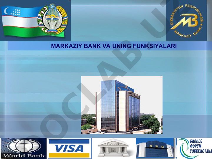 Markaziy bank va uning funksiyalari