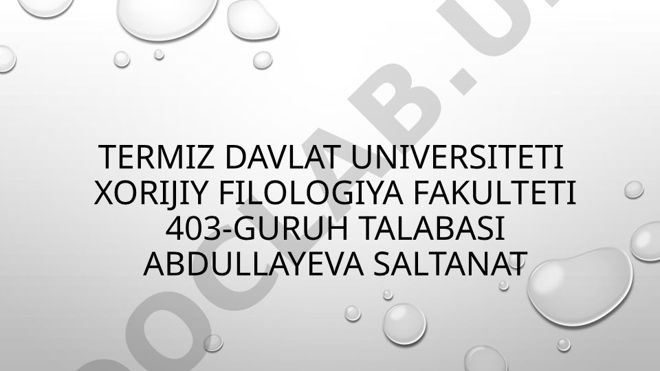 Vitaminlar va ularning organizm uchun ahamiyati