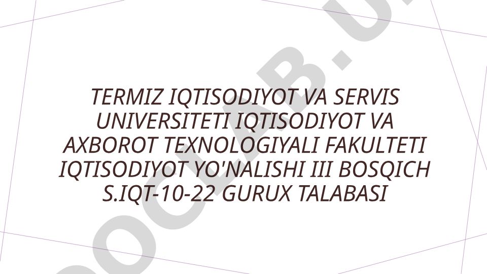 Neoklassik oʻaish modellari asoslari va tamoyillari