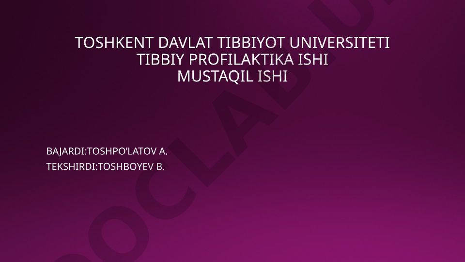 Qo‘shinlarni epidemiyaga qarshi va bakteriologik qurollardan himoya qilishni tashkillashtirish